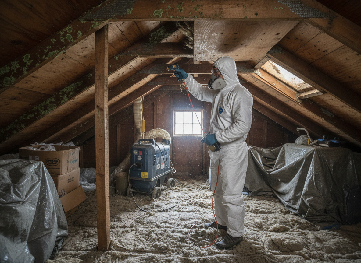 Attic mold testing and removal in Sugarloaf